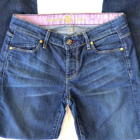 Low-rise straight leg R&S "Sleek" style jeans - Picture 4 of 13